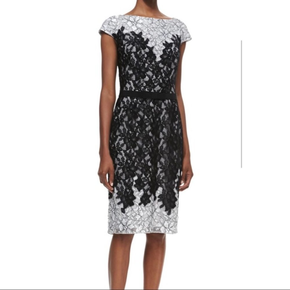 Tadashi Shoji Fitted Lace Cocktail Dress